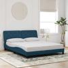 Bed Frame without Mattress Blue 160 x 200 cm Velvet