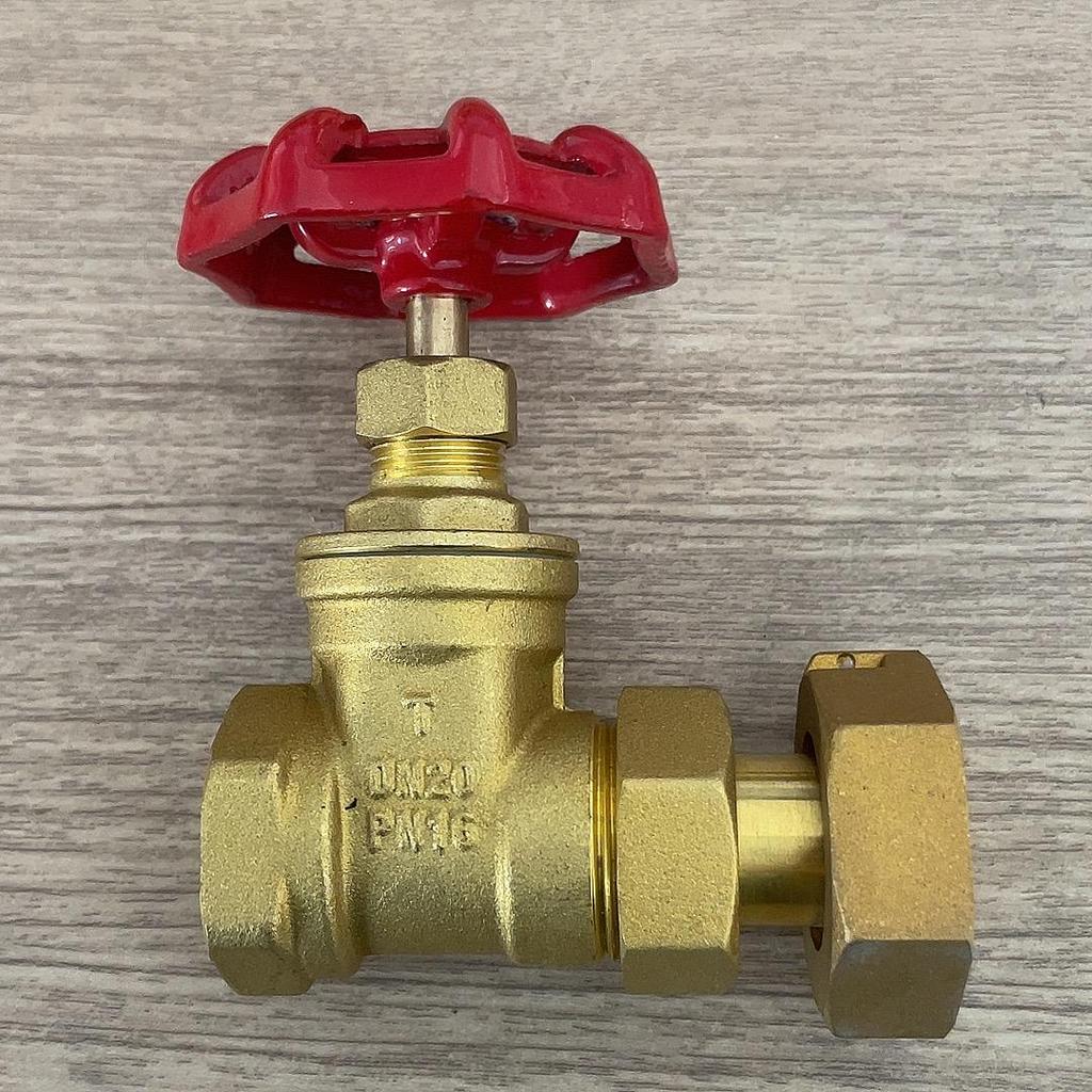 Brass Gate Valve for Water Meters with Thickened Silk Thread and PPR2 Double Hot Melt (4-6 Points)