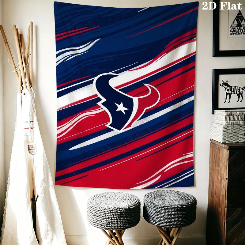 Houston Texans Wall Tapestry Aesthetic Wall Hanging Printed Fabric Blanket Decorative Tapestries for Bedroom Living Room Home Decor