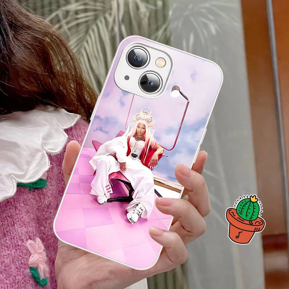N-Nicki Singer Minaj Tempered Glass For Iphone 14 13 12 11 Pro Mini XS MAX 14Plus X XS XR Fundas