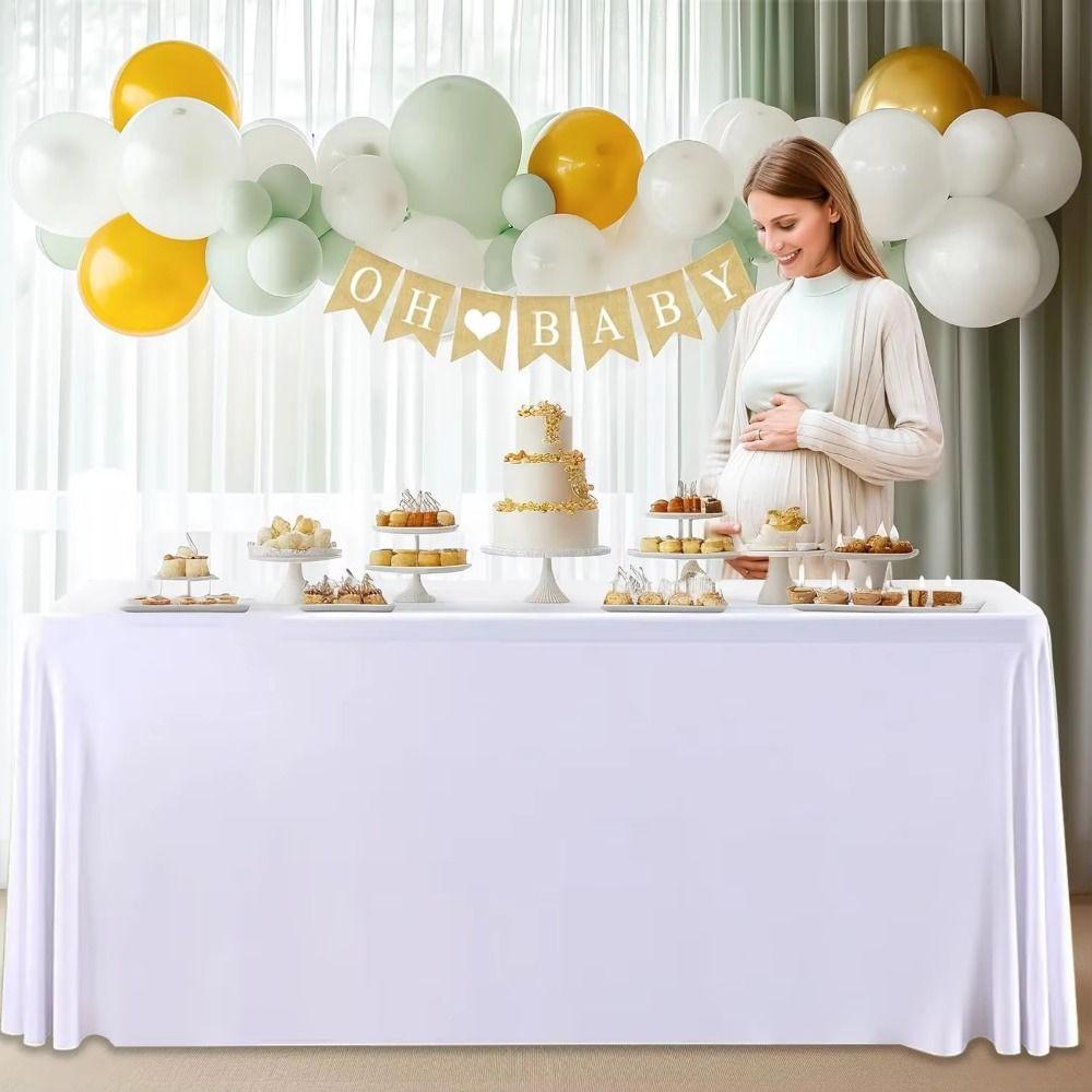 Spandex Stretch Tablecloth Solid Color Sign-In Table Cloth Elegant Table Cover Conference Table
