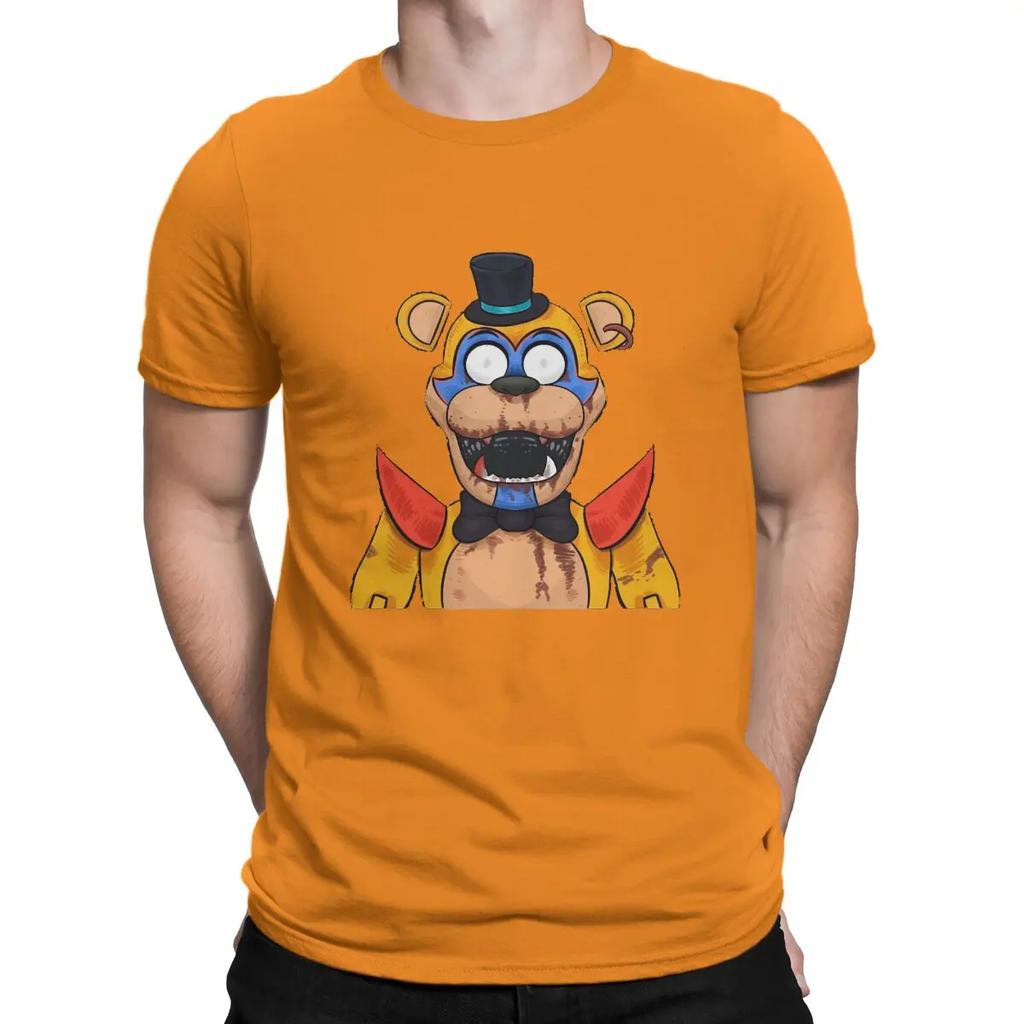Men Exquisite Bears T Shirt F-Fazbears 100% Cotton Clothing Vintage Short Sleeve Round Neck Tees T-Shirt
