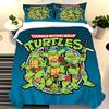 Cartoon Teenage Mutant Ninja Turtles Duvet Cover Set, Soft Bedding Set Adults Kids Bedroom, Comfortable Home Decor Comforter