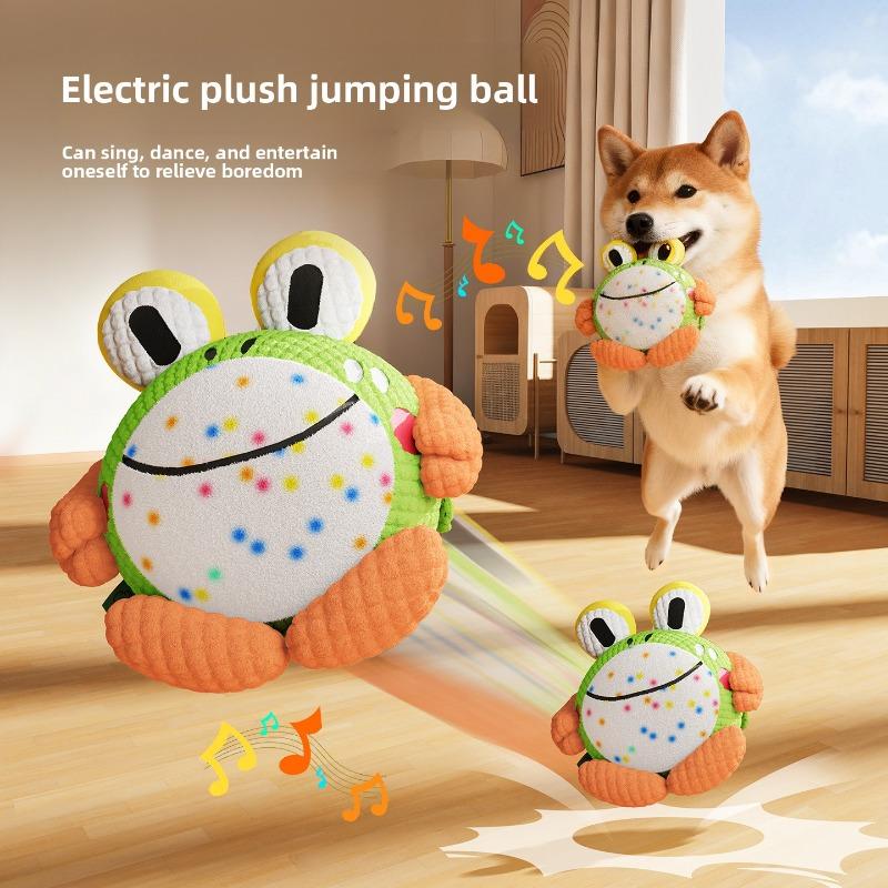 Dog Toy Pet Electric Bouncing Ball for Small-sized Dogs - Durable, Bite-resistant, Makes Sound, Washable
