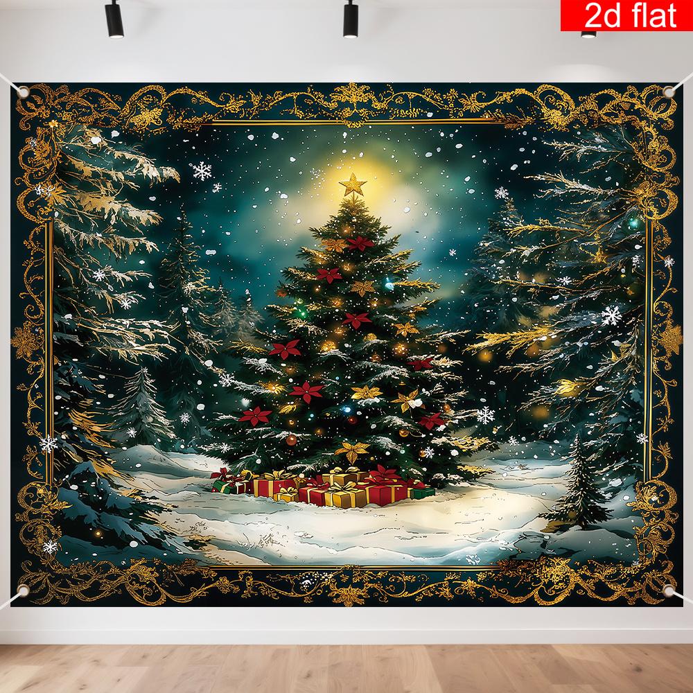 1Pcs Featuring Vintage Snowy Decoration Background Winter Backdrop Decorations For Photo Studio Photo Booth Christams Party
