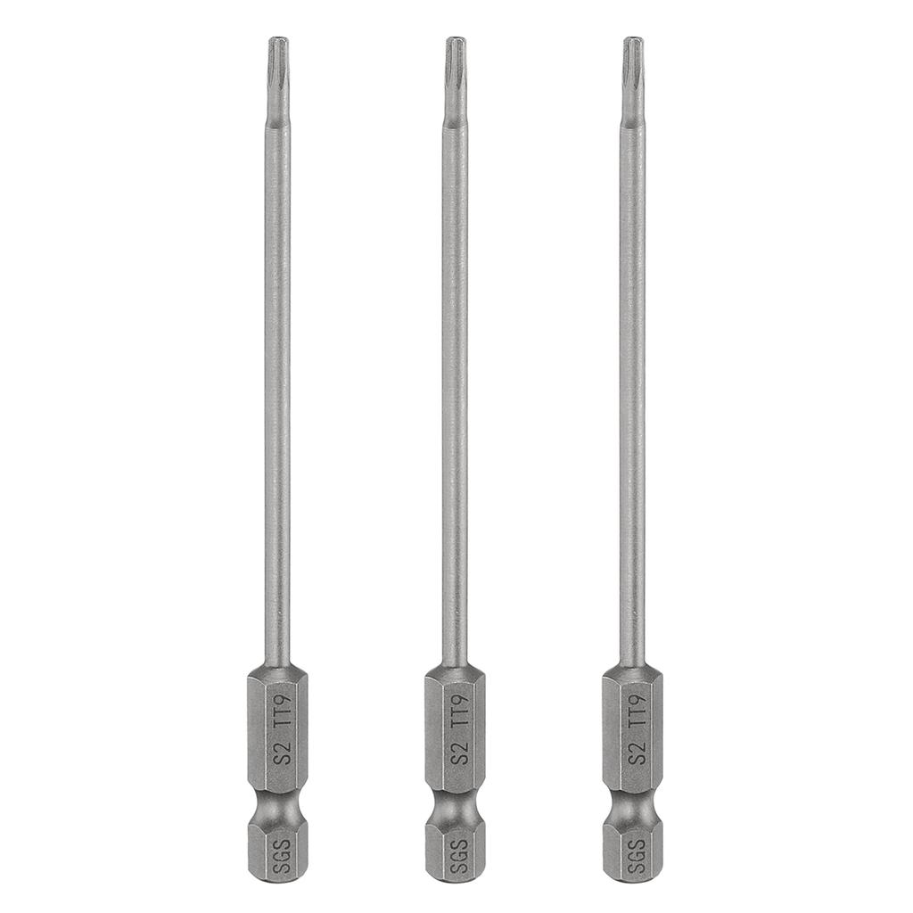 1/3/5pcs TT8-TT50 Security Torx Head Screwdriver Bit 100mm Long Magnetic Tamper Proof 6 Point Star Screw Driver Drill Bits