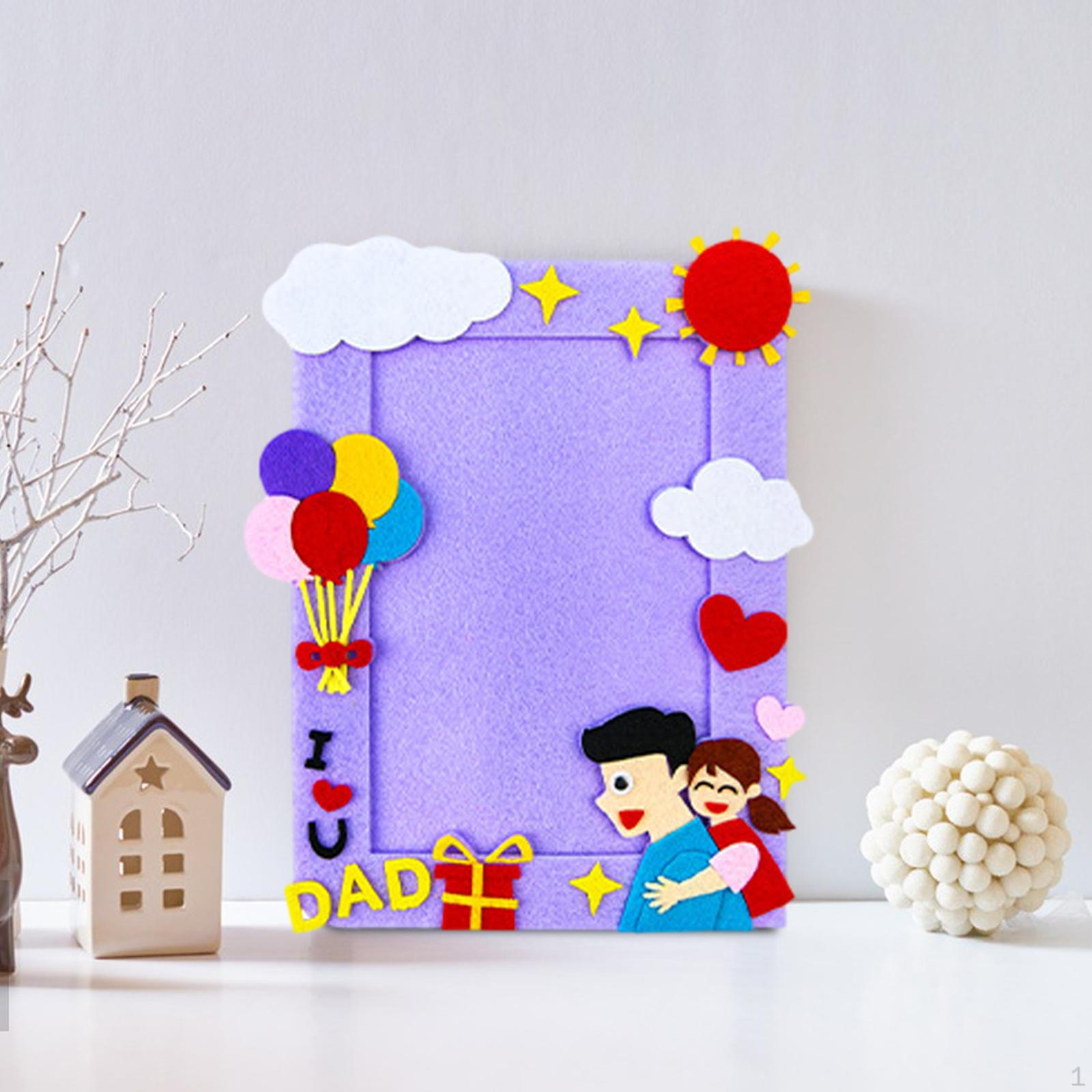 DIY фоторамка подарки на день отца ремесленные рамки набор фото дисплей держатель детские — фото 10