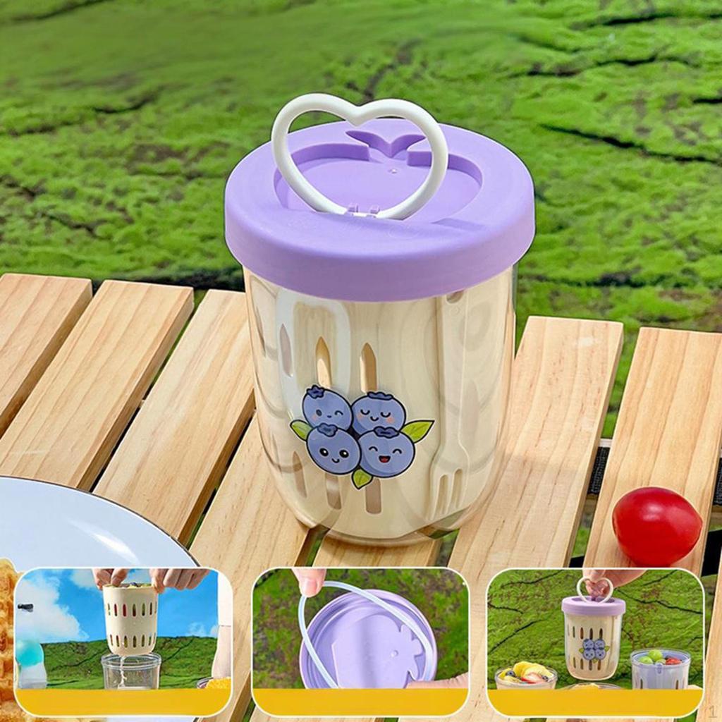 Nádoba na uskladnění ovocného salátu Nepropustná Lehká s rukojetí Přenosná víčka