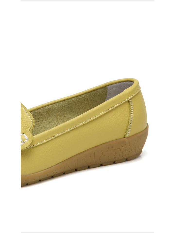 Summer Soft Wedge Leather Shoes for Middle-Aged and Elderly Women – Breathable Design