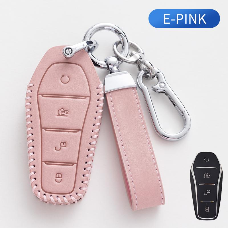

Car Key Case Cover For Byd Song Plus Atto 3 Han Ev Tang Dm Qin Seal Dolphin Leather Remote Fob Holder Keychain Car Accessories For BYD
