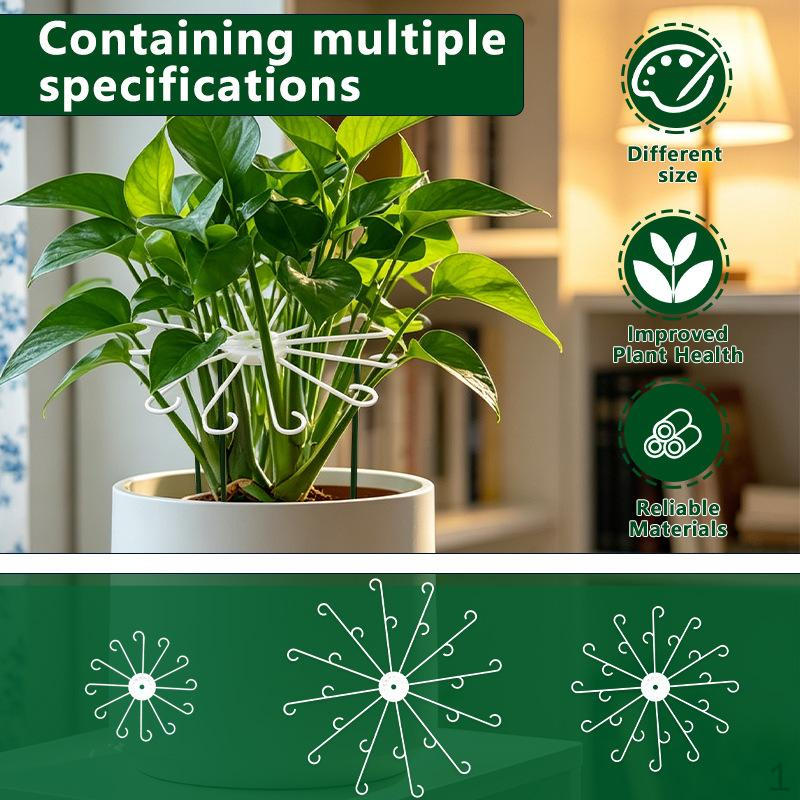 

5 Pieces Plant Support Stake Flexible Modular Stem Holders Flower Trellis Clip Hooks Install 14cmx14cm