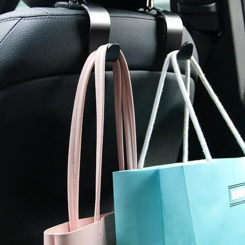 1/1/8Pcs Car Headrest Hooks Hanger Seat Back Organizer Holder Clips Auto Fastener Hooks Storage for Bag Car Interior Accessories