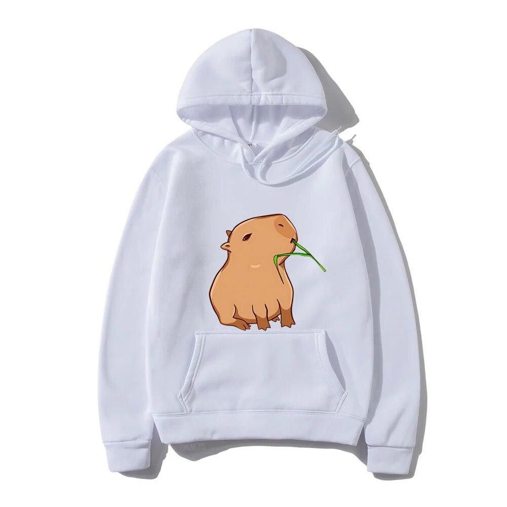 Funny Capybara Print Unisex's Hoodies Kawaii Cartoon Tops Sweatshirt for Girls Unisex Fashion Harajuku Graphic Hooded Pullovers