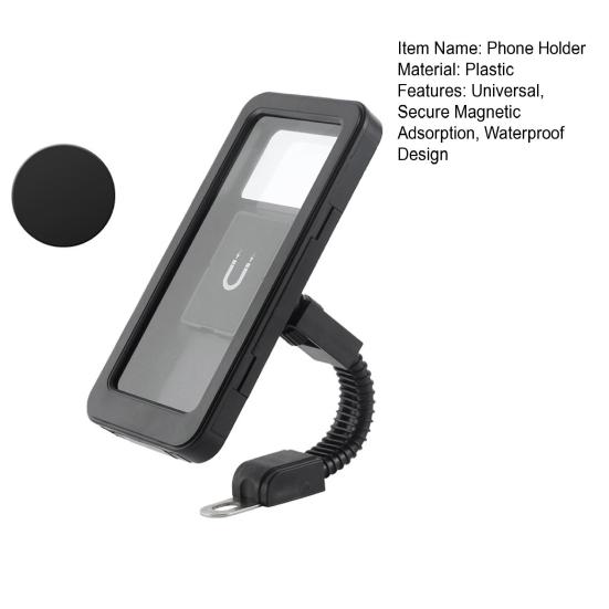 Magnetic Bike Phone Holder with Waterproof Design Touch Screen Friendly Stable Mount for