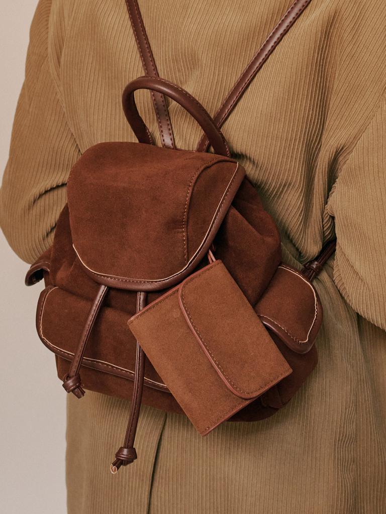 Allincomplete Luna Suede Card Wallet (Brown)