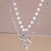 3pcs Delicate Love Heart Necklace Multilayer Pearl Choker Necklaces for Women Bridal Wedding Party Jewelry Gifts
