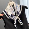 Temperament Silk Silk Scarf Small Square Scarf Gift Mulberry Silk Silk Scarf Spring and Autumn White Small Scarf Suit Decoration