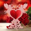 3D Papier Glitzer Amor Herzförmige Wabenfiguren zum Abziehen und Aufkleben Mittelstück Festliche Valentinstagsdekoration Herzschild