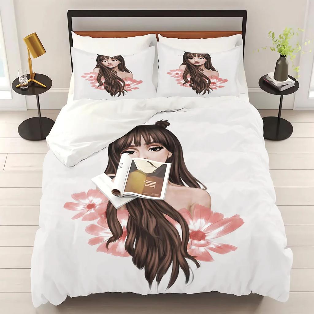 Star Duvet Cover Sets Ariana Grande Bedding Set Famous Anime Comforter Bed Linen Twin Queen King Single Size Dropshipping Gift