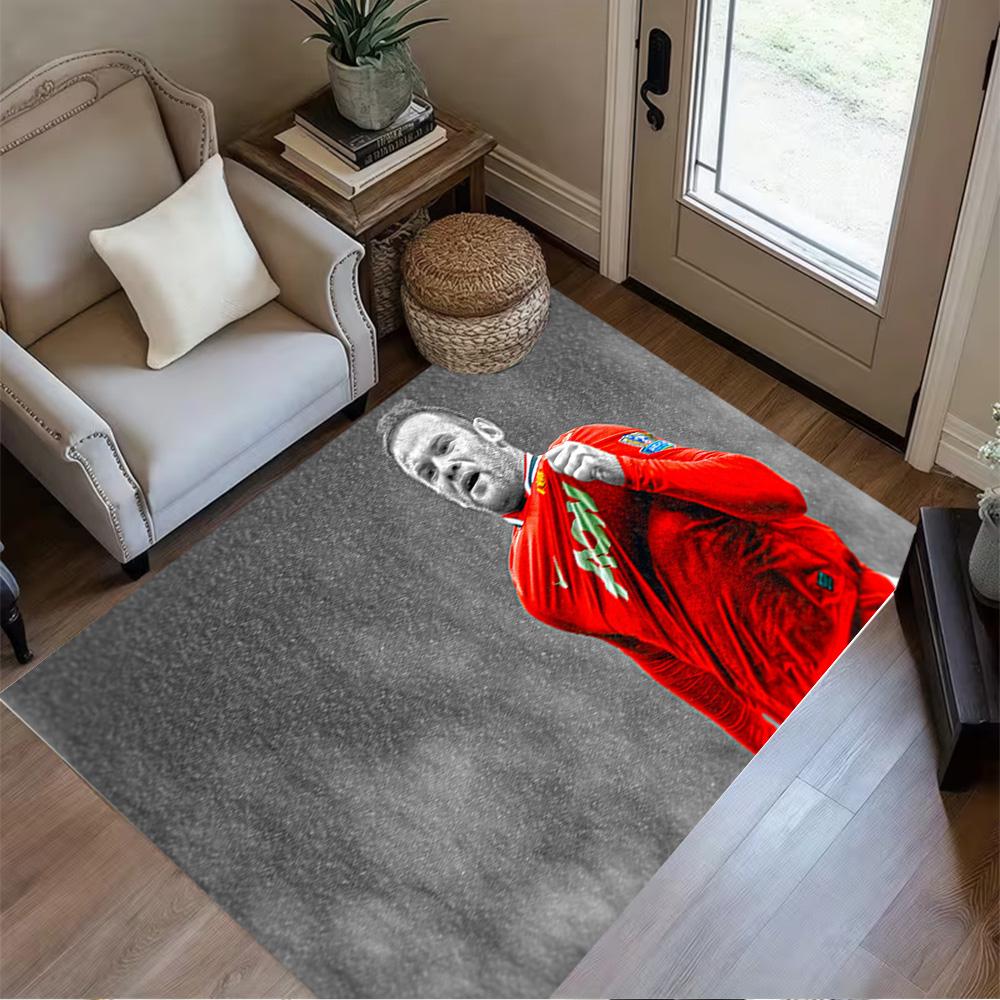Wayne Rooney Celebration Floor Mat Design for Hallway Foyer Bedrooms Playrooms Anti-slip Rug Office home decor Spiritual Gift