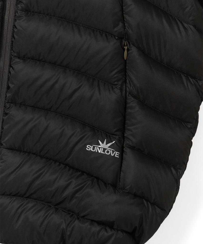 Sunlovetour Hooded Fly Light Down Jacket Charcoal