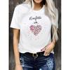 Karneval Mardi Gras Confetti Print T Shirt Short Sleeve Round Neck Casual Party Costume Top
