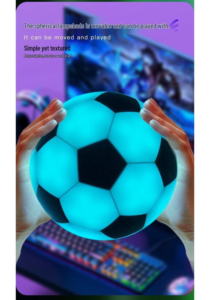 Rechargeable Touch-Control Smart Football Lamp: Night Light & Outdoor Camping Atmosphere Light