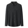 Light Luxury Long-Sleeve Shirt Striped Men'S Shirt, Spring/Autumn Business Casual Versatile Loose Middle-Aged Shirt Men'S Wear