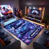 1PC Custom Name Galactic Horse Car Theme Floor Mat Ideal for Living Room, Game Rooms, Office, Bedroom, Office Floor Mat , Floor Mats for Home