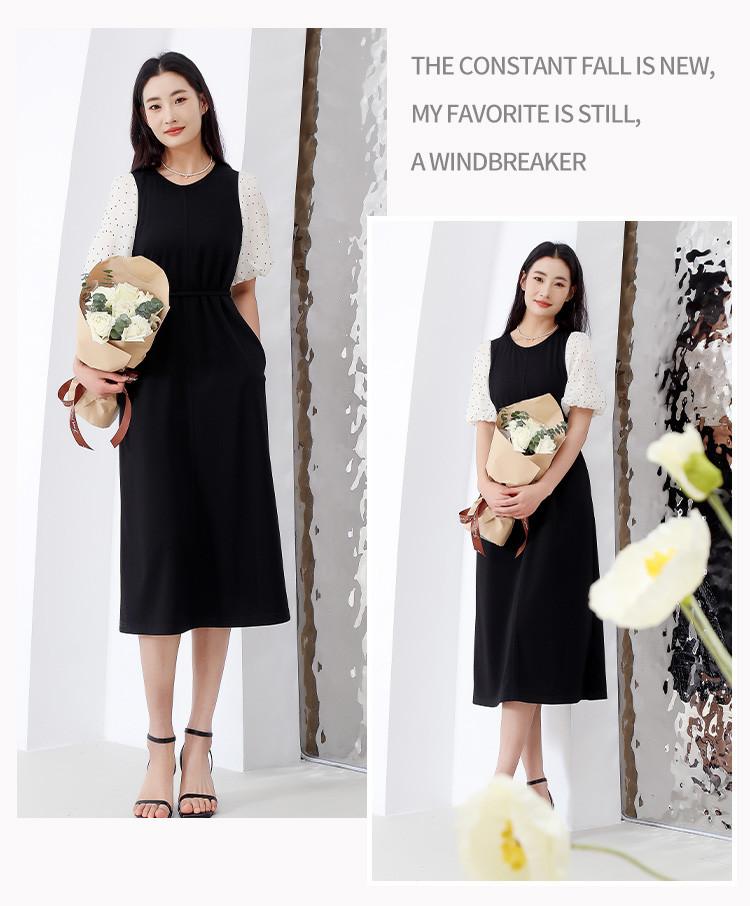 Summer Slimming A-line Dress Temperament Commuting Mid Length Skirt