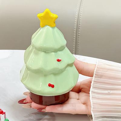 Creative Cute Toothpick Holders Christmas Tree Shaped Decorative Ceramic Toothpick Organizer Household Durable Toothpick Tube