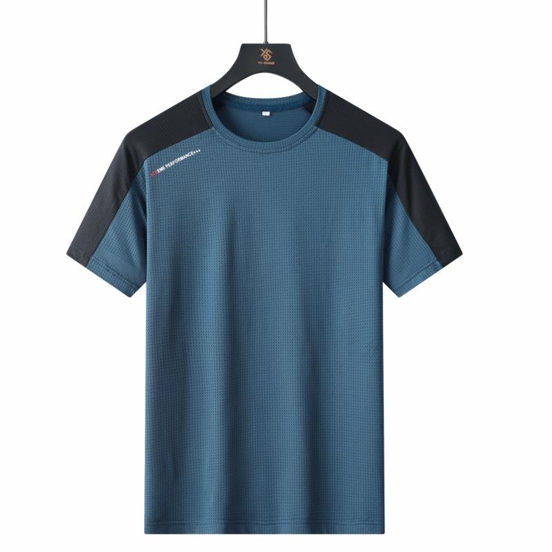 Mens Pure Cotton Short-sleeved T-shirt Round Neck Boy Casual Tee Shirt