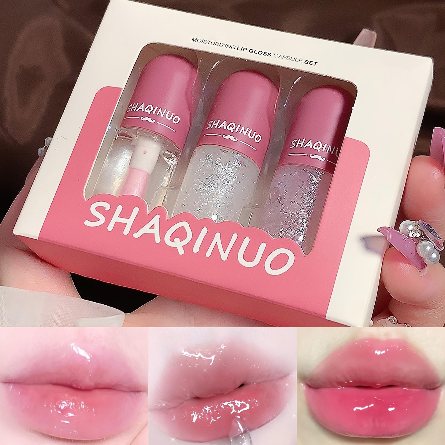 

3 шт./набор капсул с водным блеском для губ, медовое увлажняющее зеркало, бесцветное прозрачное стеклянное желе для губ, защитное масло для губ, подарки на День святого Валентина 3pcs