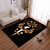 Runic Viking Nordic Tree of Life Carpet with Crow and Glowing Symbols Suitable for Use As an Anti-slip for Living Room Bedroom Sofas