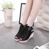 Fashion Women Sandals 2025 Lady Platform Wedges Sandals Women's Comfortable Sandals Open Toe Casual Summer Zipper Sports Shoes Sandalias