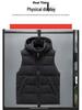 Herren Plus Size Color Block Baumwollweste mit abnehmbarer Kapuze - Herbst/Winter Lässige Weste