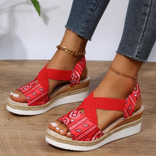 Summer Sandals Women 'S Shoes  Trend Wedge Platform Casual Flat Designer Elegant Party Heelssandalias De Tacon