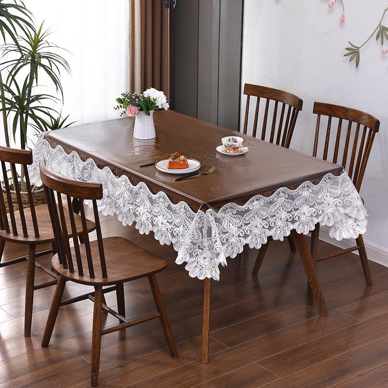 High-End PVC Tablecloth: Waterproof, Oil-Proof, Non-Slip, Wear-Resistant for Dining and Coffee Tables
