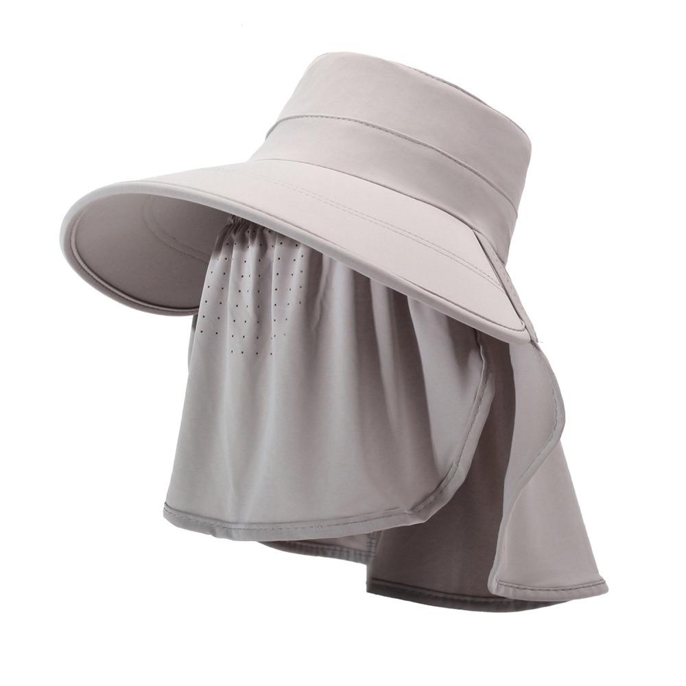 Foldable Shawl Fisherman Hat Wide Brim Anti UV Tea Picking Hat Neck Face Protection Breathable Ice Silk Sunscreen Hat for Women