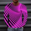 Funny Optical Illusions Graphic T Shirt Fashion Casual 3D Printed Long Sleeve T-shirt Catch Eyes Streetwear Personalization Tees