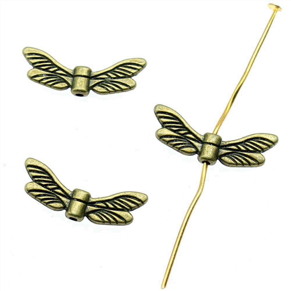 Angel Wing Beads Spacer Small Hole Butterfly Charms For Spiritual Jewelry
