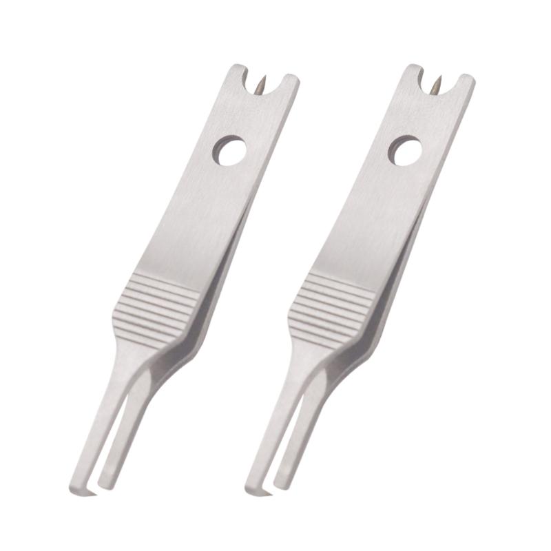 2Pcs Multifunctional Fishing Line Pliers Double Opening Pliers Fishing Tackle Accessories Fishing Line Tweezers