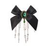 Halloween Skeleton Hand Hair Clips with Bowknot Faux Crystal Hand Bone Hairpin Gothic Skull Claw Hair Accessories for Girls Party Cosplay