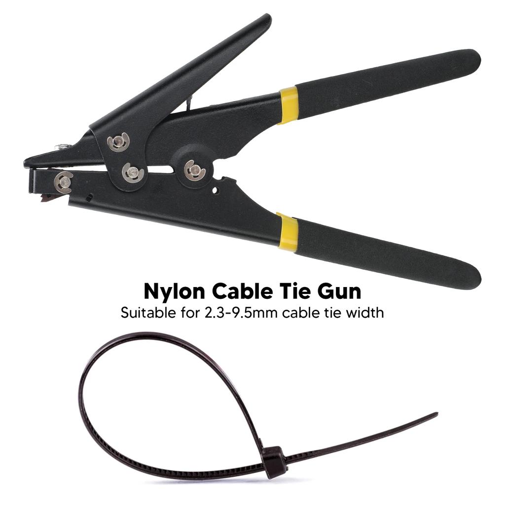 Portable Cable Tie Gun with Adjustable Tension - Steel Tool for Plastic Zip Ties (Durable, Easy To Use)