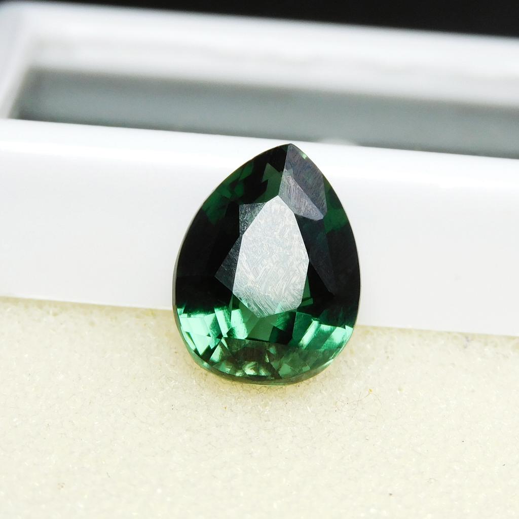 Pear Cut Bluish Green Sapphire 6.70 Ct Natural Loose Gemstone CERTIFIED