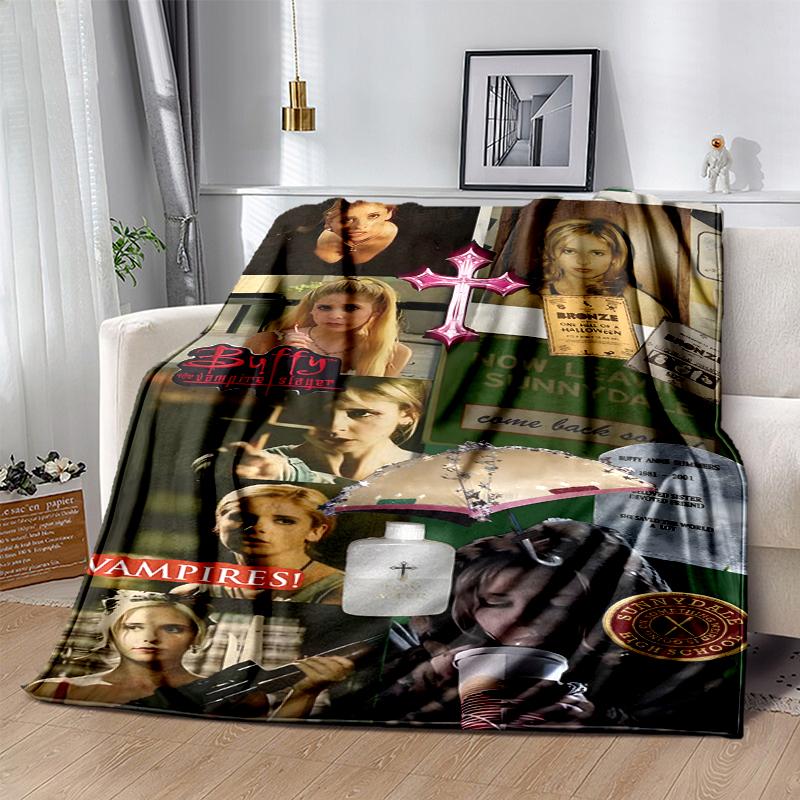Buffy Flanellen Deken Zacht Warm Alle Seizoenen Plaid, Ontwerp voor Kamperen, Auto Reizen, Wandelen Bank, Bed, Kantoor Perfect Cadeau voor Feesten