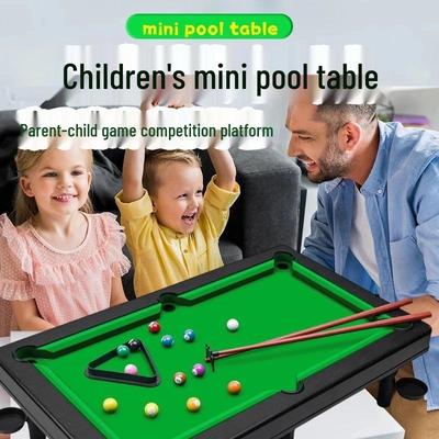 Çocuk Kapalı Alan Bilardo Oyuncak - Erkekler İçin Eğitici Mini Pool Masası ve Ebeveyn-Çocuk Oyunu