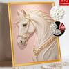 Pearl Art Painting Kit for Adults and Beginners, Elegant Horse Sparkling Painting Craft Home Wall Decor Handmade Gift