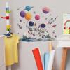 Cartoon Astronaut Rocket Planet Self Adhesive Removable Wall Sticker for Kids Room Bedroom Decor