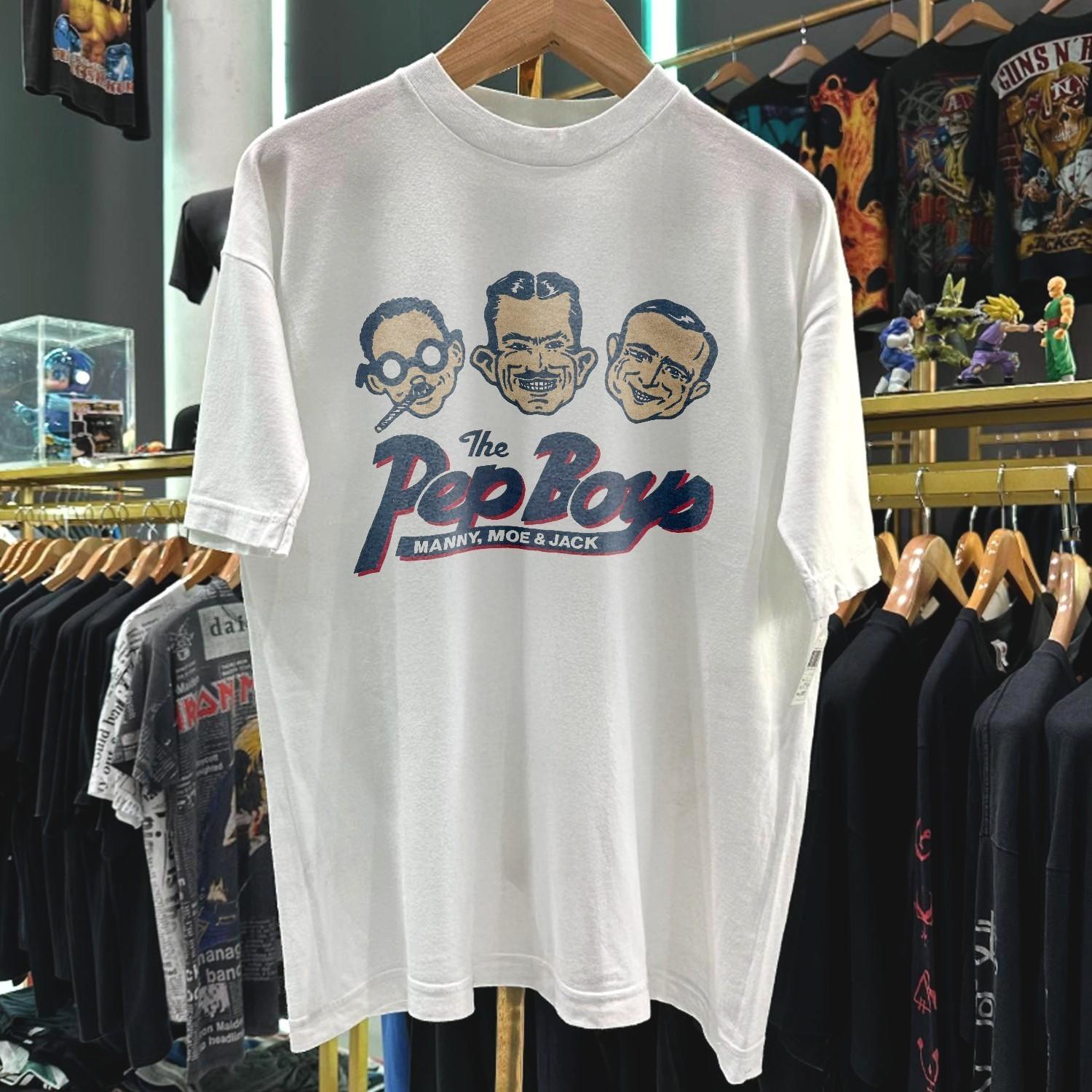 80s 90s The Pep Boys Promo White T-Shirt XXL S